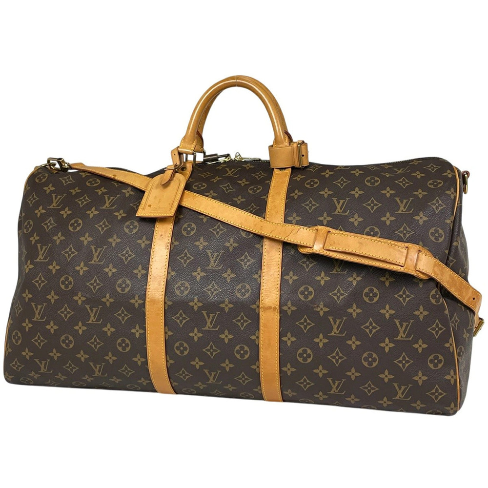 Louis Vuitton Keepall Bandouliere Boston Bag Monogram Brown